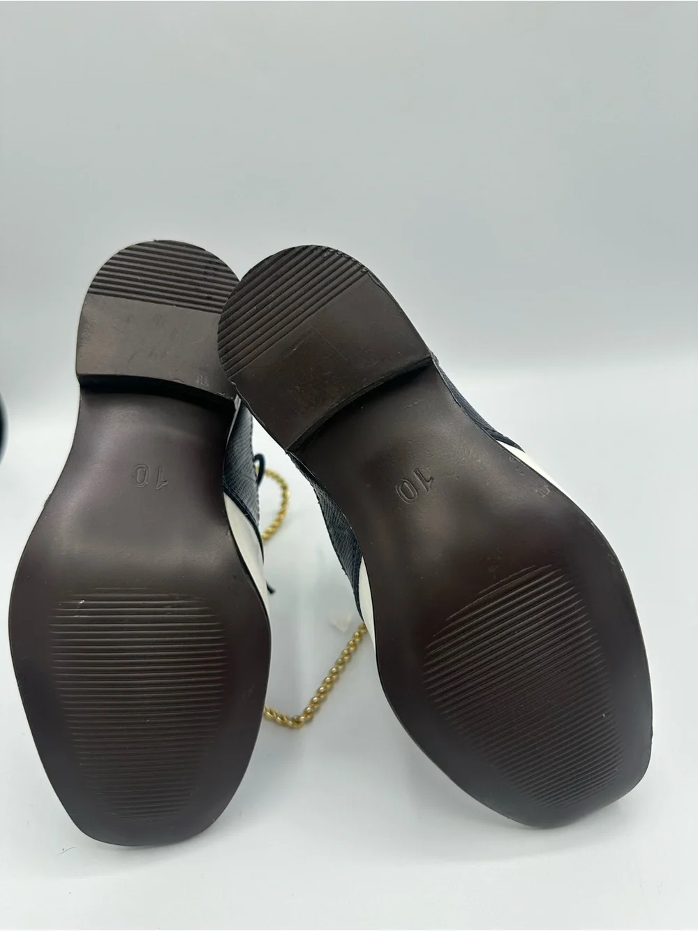 Gliders Little Kids Boys Lizard Lace-Up Leather Dress Shoes Navy/White Sz 10 NEW